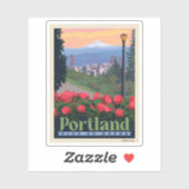 Sticker Ville de Rose | Portland, Oregon (Feuille)