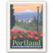 Sticker Ville de Rose | Portland, Oregon (Devant)