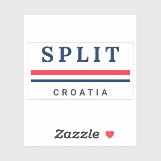 Sticker Ville de Split Croatie (Feuille)