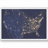 Sticker Ville Des États-Unis La Nuit. (Devant)