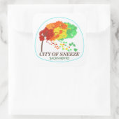 Sticker "Ville des éternuements" de Sacramento (Sac)