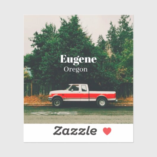Sticker Ville universitaire d'Eugene - Oregon (Feuille)