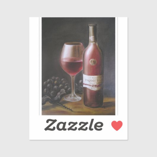 Sticker Vin rouge (Feuille)