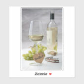 Sticker Vin Sommelier Vine Lover bouteille Design de raisi (Feuille)
