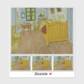 Sticker Vincent Van Gogh, Chambre à Arles, 1ère version (Feuille)