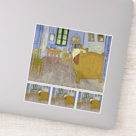 Sticker Vincent Van Gogh, Chambre à Arles, 3ème version (Détail)