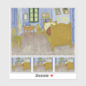 Sticker Vincent Van Gogh, Chambre à Arles, 3ème version (Feuille)