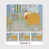 Sticker Vincent Van Gogh, Chambre à coucher à Arles, 2ème  (Feuille)