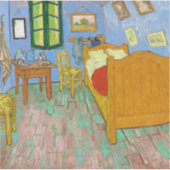 Sticker Vincent Van Gogh. Chambre. Impressionnisme vintage (Devant)