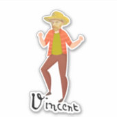 Sticker Vincent Van Gogh Dancing (Devant)