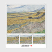 Sticker Vincent Van Gogh, Enfermé Field avec Plowman (Feuille)