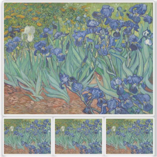Sticker Vincent Van Gogh, Irises, Les Iris (Devant)