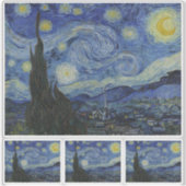 Sticker Vincent Van Gogh, La Nuit étoilée (Devant)