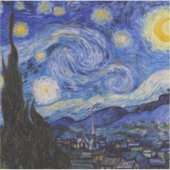 Sticker Vincent Van Gogh - La nuit étoilée (Devant)