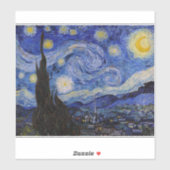Sticker Vincent Van Gogh - La nuit étoilée (Feuille)