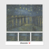 Sticker Vincent Van Gogh, La nuit étoilée sur le Rhône (Feuille)