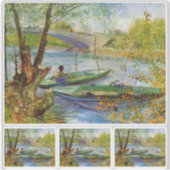 Sticker Vincent Van Gogh, La pêche au printemps (Devant)