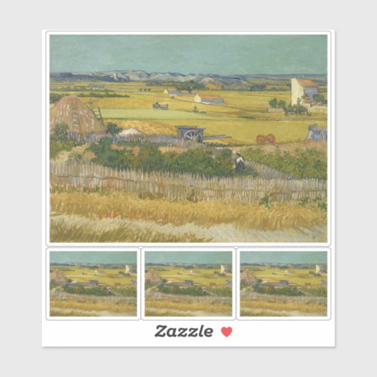 Sticker Vincent Van Gogh, La Récolte, De Oogst (Feuille)