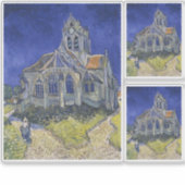 Sticker Vincent Van Gogh, L'église d'Auvers (Devant)