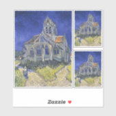 Sticker Vincent Van Gogh, L'église d'Auvers (Feuille)