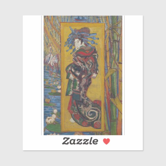 Sticker Vincent Van Gogh - Les Courtesans (Feuille)