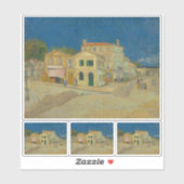 Sticker Vincent Van Gogh, Maison Jaune, Rue (Feuille)