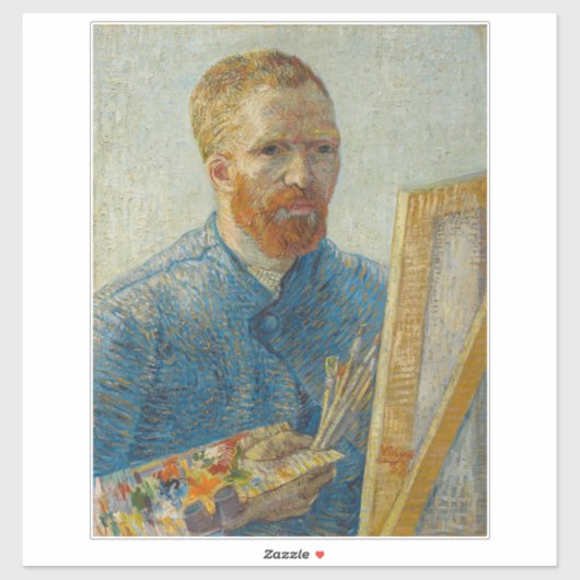 Sticker Vincent Van Gogh Master Artiste Autoportrait (Feuille)