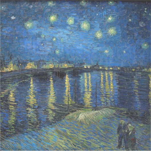 Sticker Vincent van Gogh - Nuit étoilée sur le Rhône (Devant)