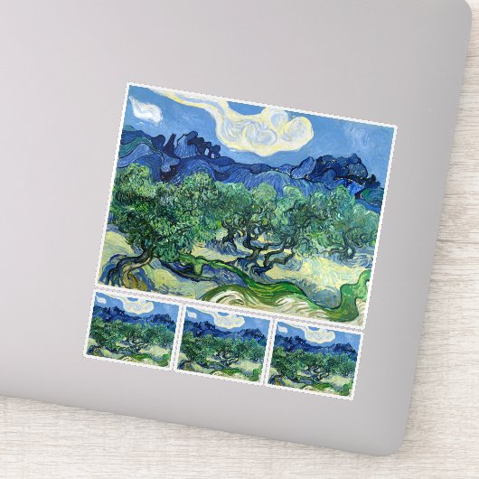 Sticker Vincent Van Gogh, Oliviers aux Alpilles (Détail)