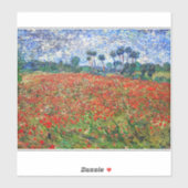Sticker Vincent van Gogh - Poppy Field (Feuille)