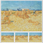 Sticker Vincent Van Gogh, Récolte de maïs en Provence (Devant)
