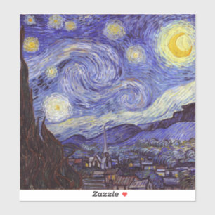 Sticker Vincent Van Gogh Starry Nuit Vintage Art