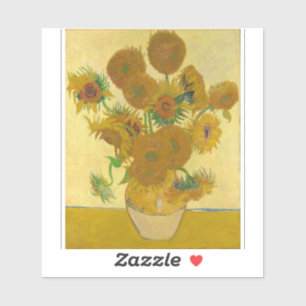 Sticker Vincent Van Gogh - Vase avec quinze tournesols
