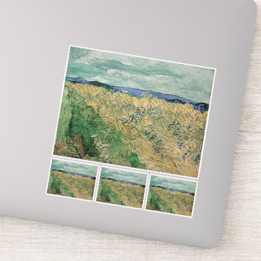 Sticker Vincent Van Gogh, Wheatfield Avec Cornflowers (Détail)