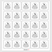 Sticker Vingt-cinq cartons d'oeufs de caille transparents  (Feuille)