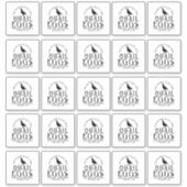 Sticker Vingt-cinq cartons d'oeufs de caille transparents  (Devant)