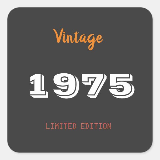 Sticker vintage 1975 - 50e anniversaire Limited Ed (Devant)
