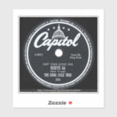 Sticker "Vintage 45" label Route 66 by Nat King Cole" (Feuille)