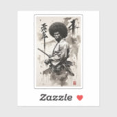 Sticker Vintage Afro Samurai (Feuille)