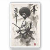 Sticker Vintage Afro Samurai (Devant)