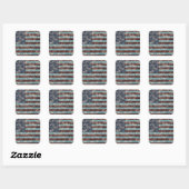 Sticker vintage American Flag (Feuille)