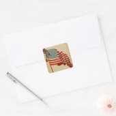 Sticker vintage American Flag (Enveloppe)