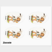 Sticker Vintage Antique Cute Bunny de Pâques (Feuille)