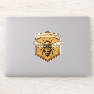 Sticker Vintage Backyard Beekeeper Honey Bee Heritage Club