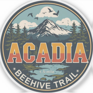 Sticker Vintage beehive trail Acadia National park gifts