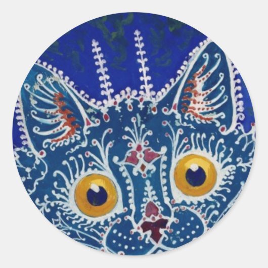 Sticker vintage Blue Cat (Devant)