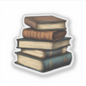 Sticker Vintage Books Étanche  (Devant)