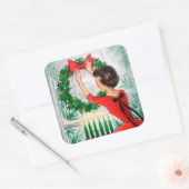 sticker Vintage Christmaslady Holiday (Enveloppe)