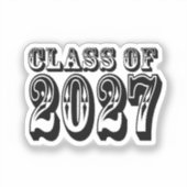 Sticker Vintage Class of 2027 Graduation (Recto)
