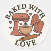 Sticker vintage Cuit Avec Amour (Devant)